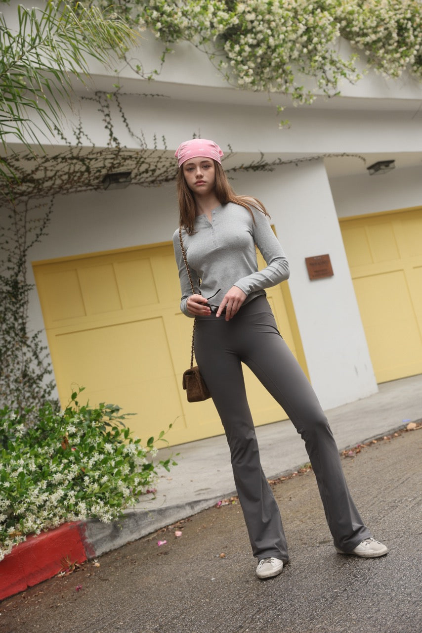 Women's Henley Grey