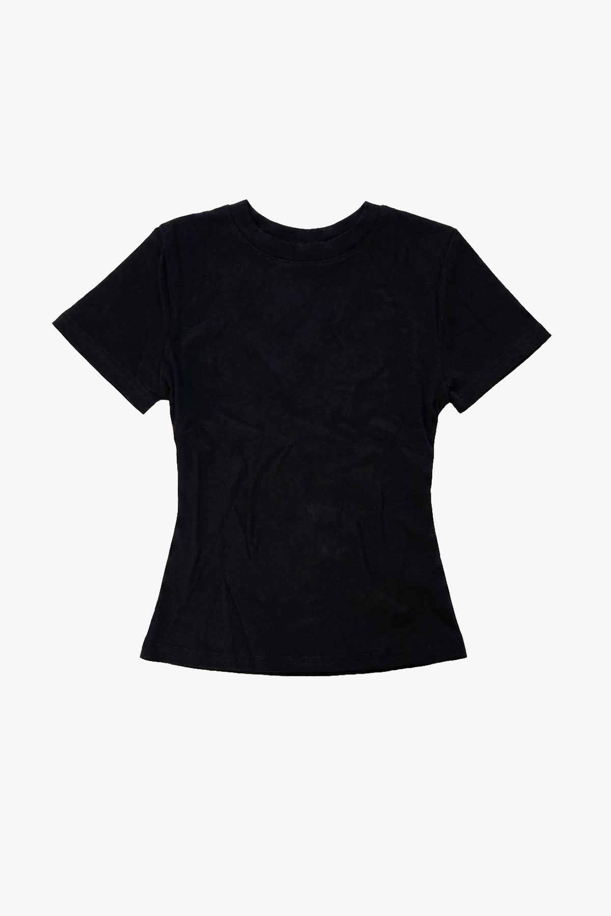 Ribbed Cropped T-Shirt