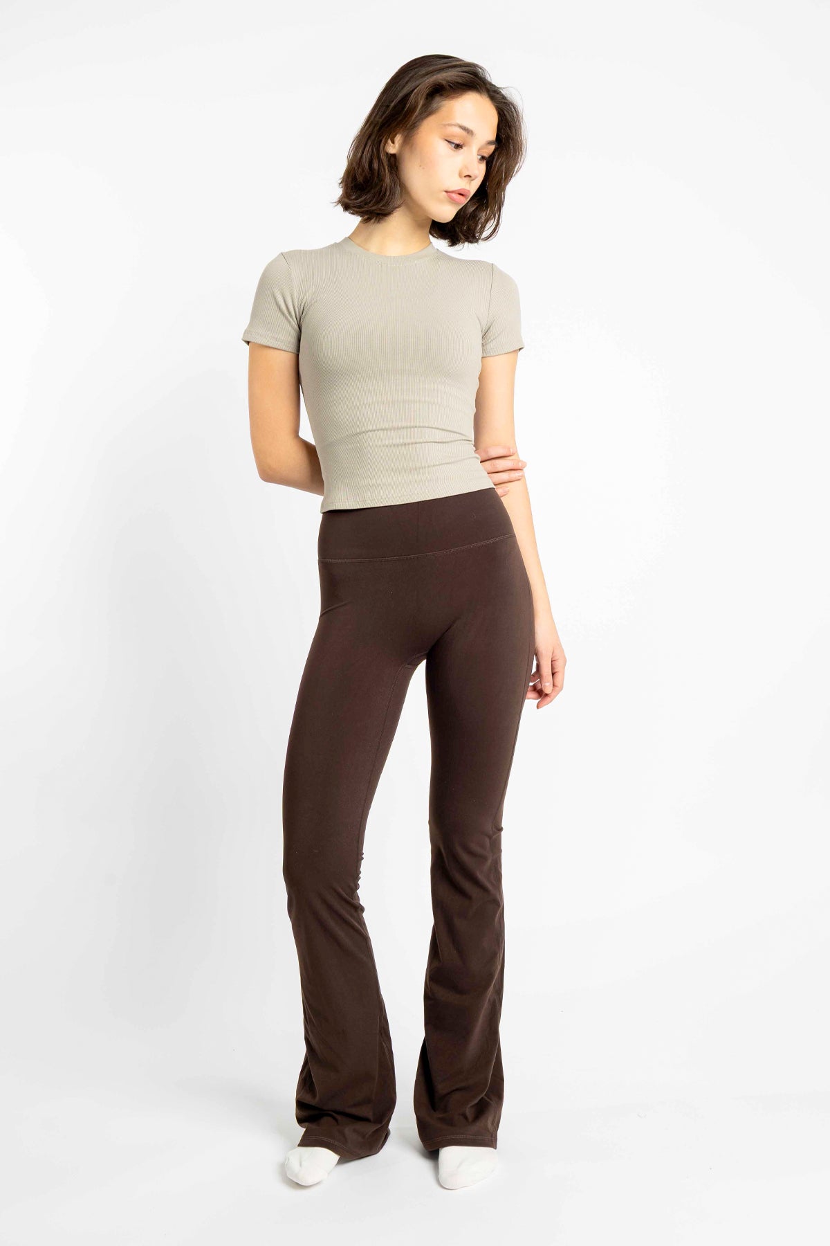 Flare Tights Brown
