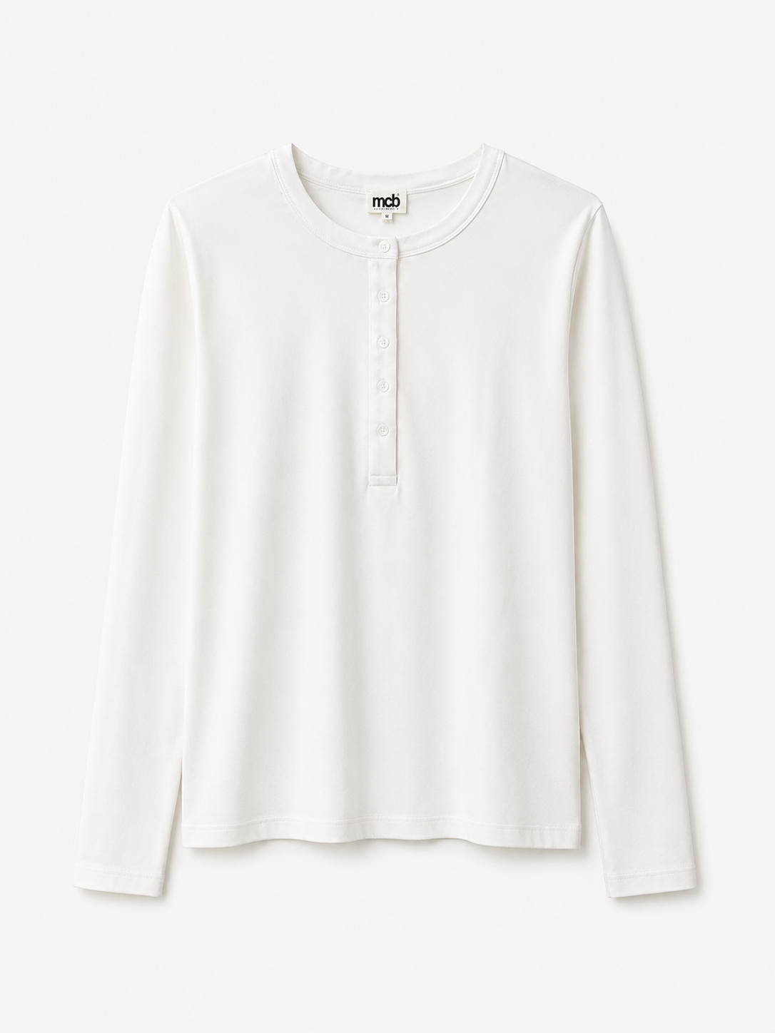 Men's White Henley