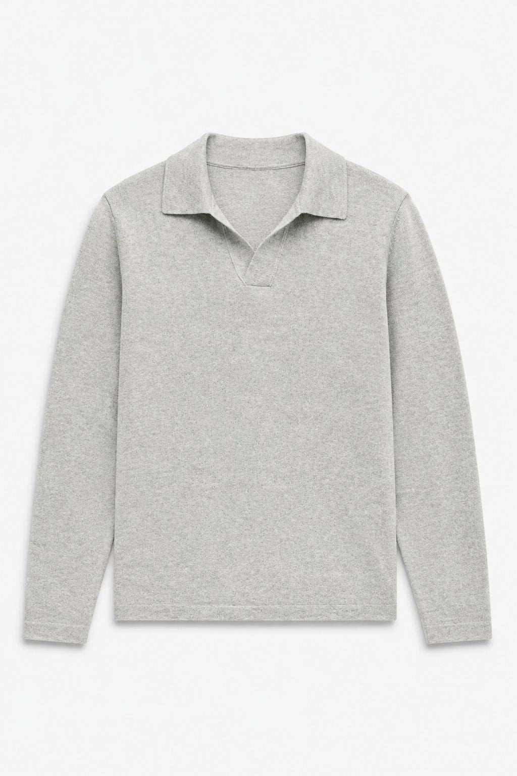 Cashmere Polo Grey Melange