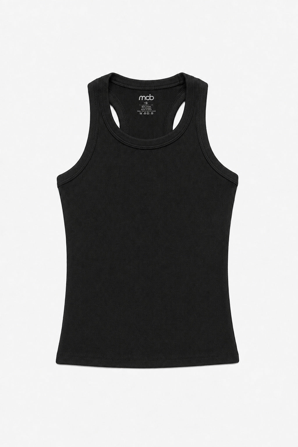 Ribbed Tank Regular Black